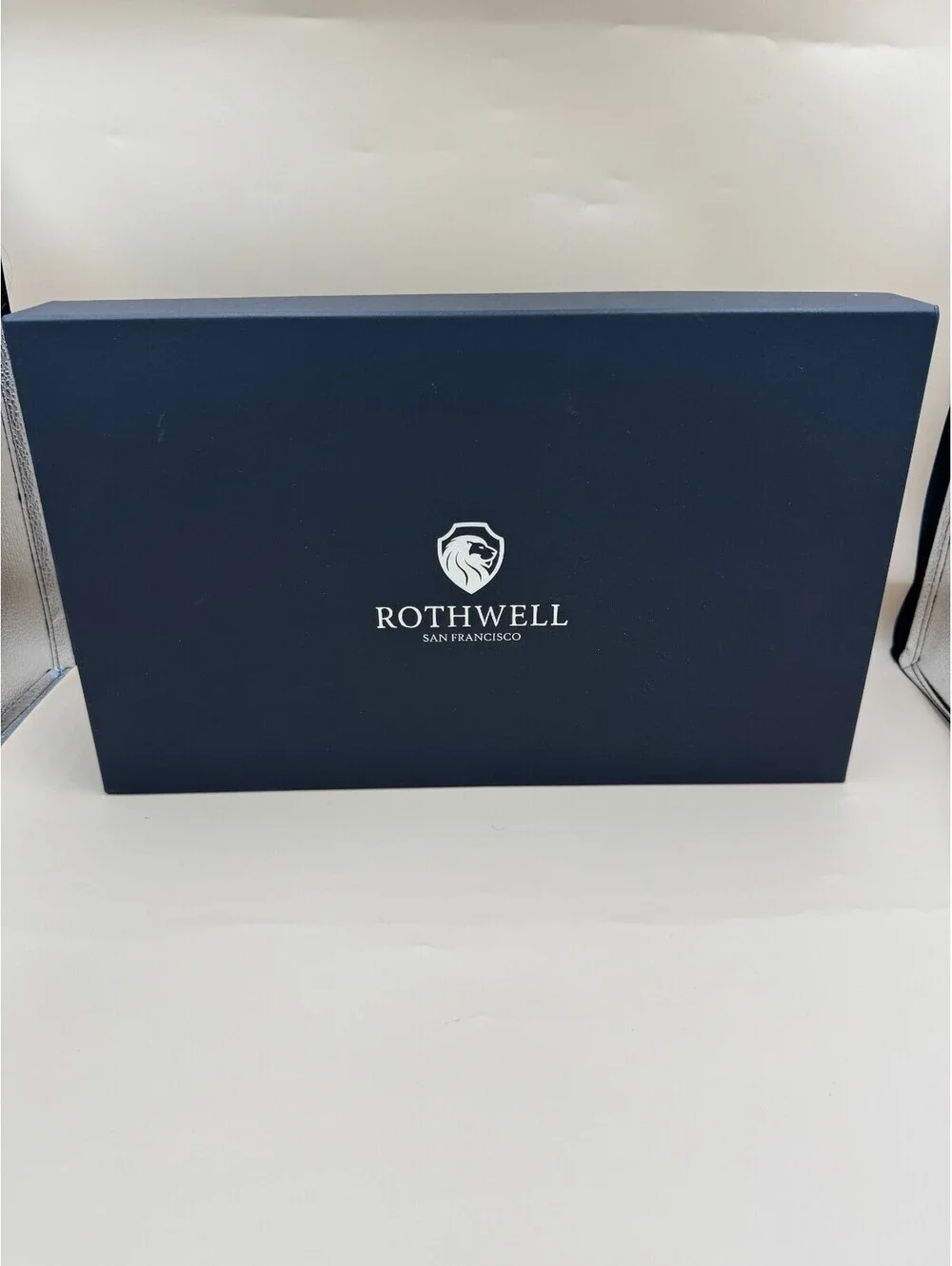 ROTHWELL 12 Slot Watch Box Black / Grey Locking Glass Top Display Case - Near Mi